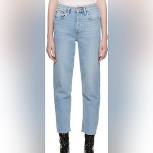 Redone 70s stove pipe jeans